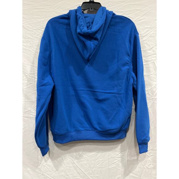 Genuine Authentic Garment Embroidered Peace Hoodie Sweatshirt Mens Medium Blue - Picture 3 of 6